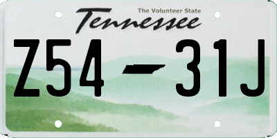 TN license plate Z5431J