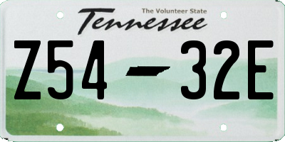 TN license plate Z5432E