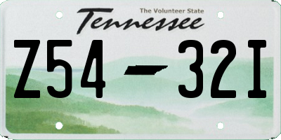 TN license plate Z5432I