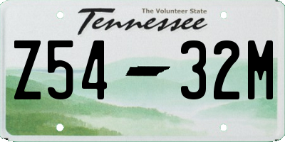 TN license plate Z5432M