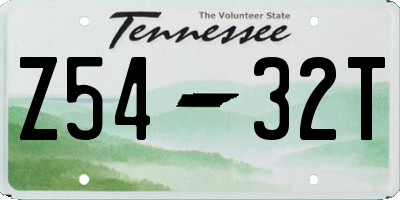 TN license plate Z5432T