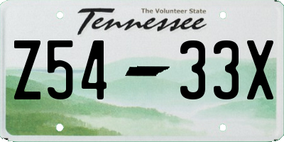 TN license plate Z5433X