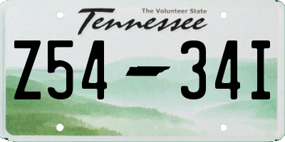 TN license plate Z5434I