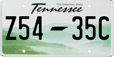 TN license plate Z5435C