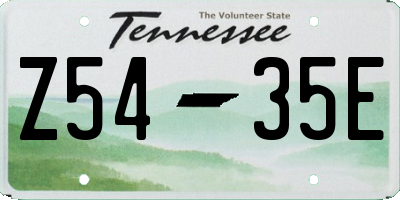 TN license plate Z5435E