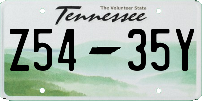 TN license plate Z5435Y