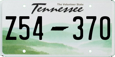 TN license plate Z5437O