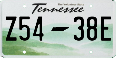 TN license plate Z5438E