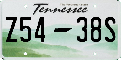 TN license plate Z5438S