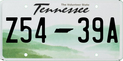 TN license plate Z5439A