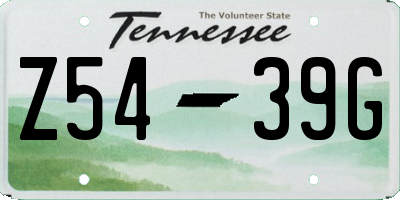 TN license plate Z5439G