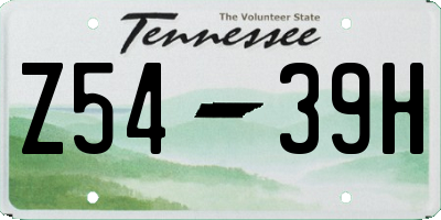 TN license plate Z5439H