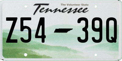 TN license plate Z5439Q