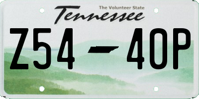 TN license plate Z5440P