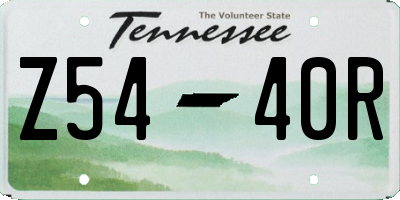 TN license plate Z5440R