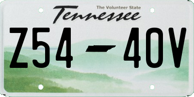 TN license plate Z5440V