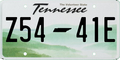 TN license plate Z5441E