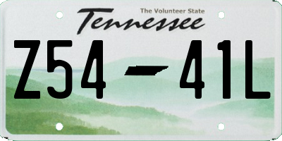 TN license plate Z5441L