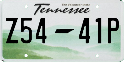 TN license plate Z5441P