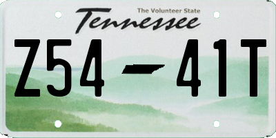 TN license plate Z5441T
