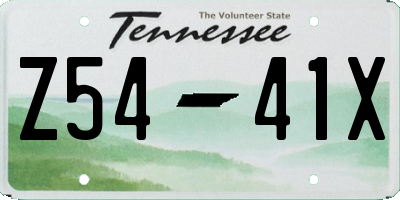 TN license plate Z5441X