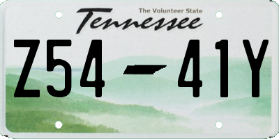 TN license plate Z5441Y