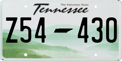 TN license plate Z5443O