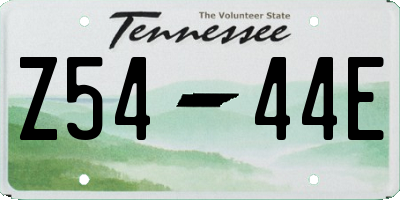 TN license plate Z5444E