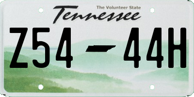 TN license plate Z5444H