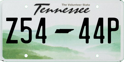 TN license plate Z5444P