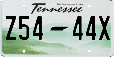 TN license plate Z5444X