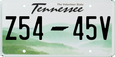 TN license plate Z5445V