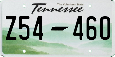 TN license plate Z5446O