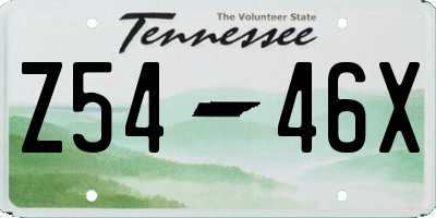 TN license plate Z5446X
