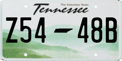TN license plate Z5448B