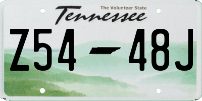 TN license plate Z5448J