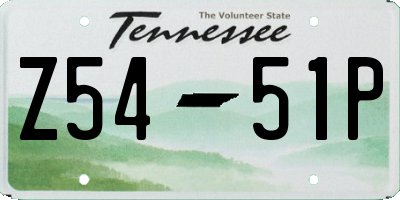 TN license plate Z5451P