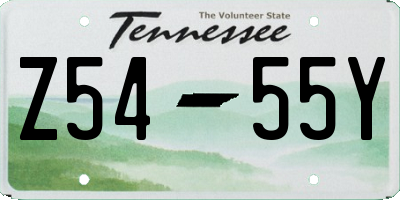 TN license plate Z5455Y