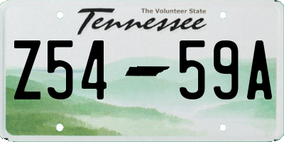 TN license plate Z5459A