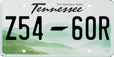 TN license plate Z5460R