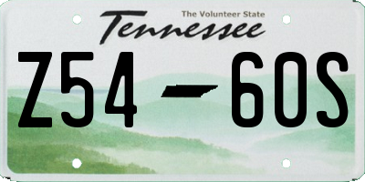 TN license plate Z5460S