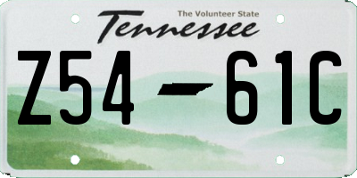 TN license plate Z5461C
