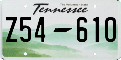 TN license plate Z5461O