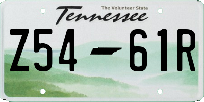 TN license plate Z5461R