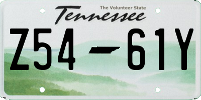 TN license plate Z5461Y