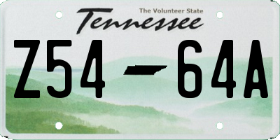 TN license plate Z5464A