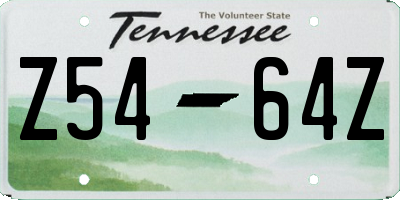 TN license plate Z5464Z