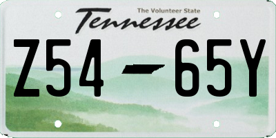 TN license plate Z5465Y