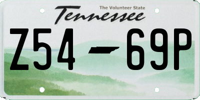 TN license plate Z5469P
