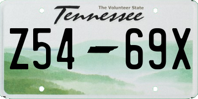 TN license plate Z5469X